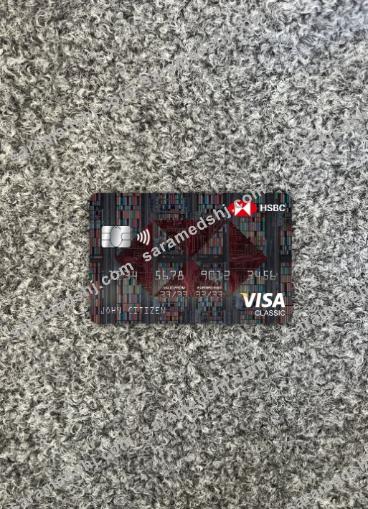 Hong Kong HSBC bank visa classic card photolook front